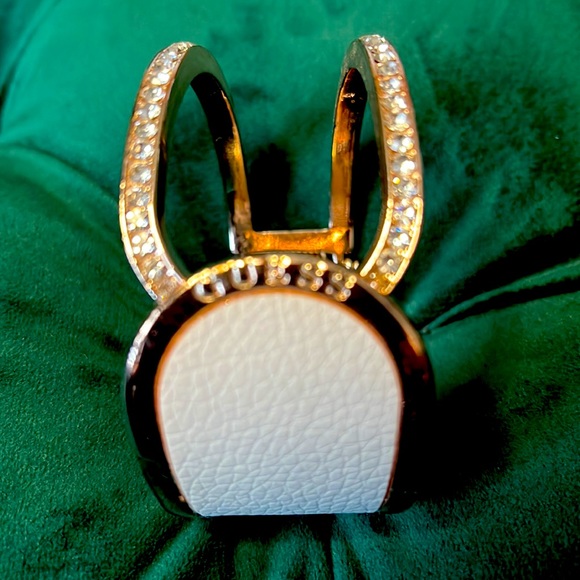 Guess Hinged Bracelet. Cream/Rose Gold Accents. - Picture 10 of 11